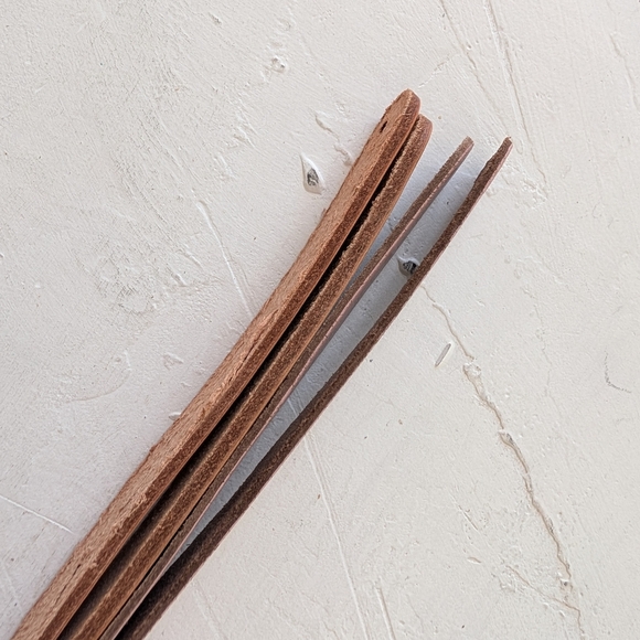 4pcs Mixed Color Genuine Leather Bracelet Wristband Slide DIY Blush Purple Tan - Picture 4 of 9